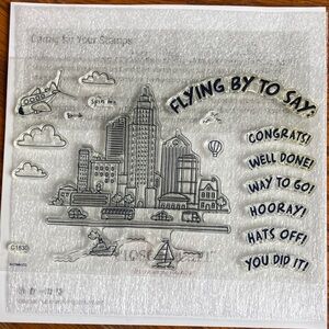 Close to My Heart, Used C1830 “Fly By Greetings” Acrylic Stamp Set